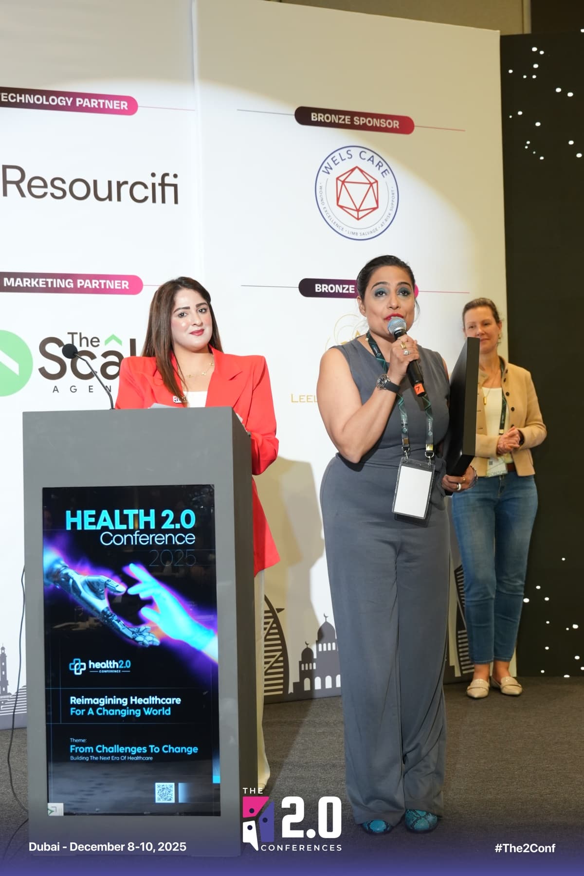 Sameera Sachdev speaking at Health 2.0 Conference, Dubai 2025